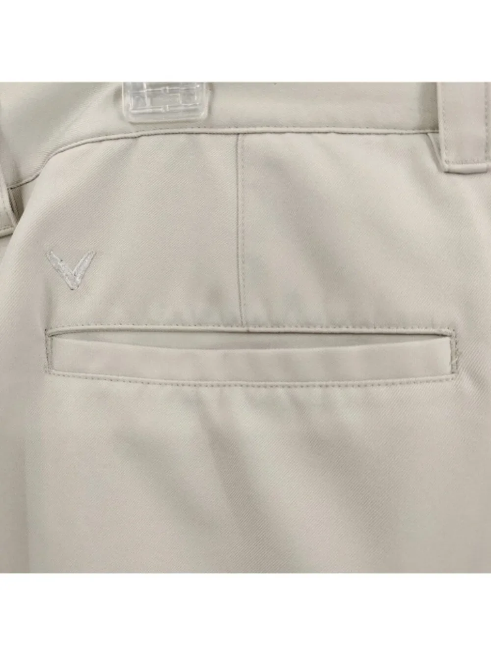 Callaway Men 38 Shorts Khaki Beige Cargo Ball Pocket Tech Dry Performance Golf